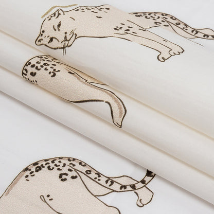 Mood Exclusive Beige Leopards of Languor Cotton Poplin Folded