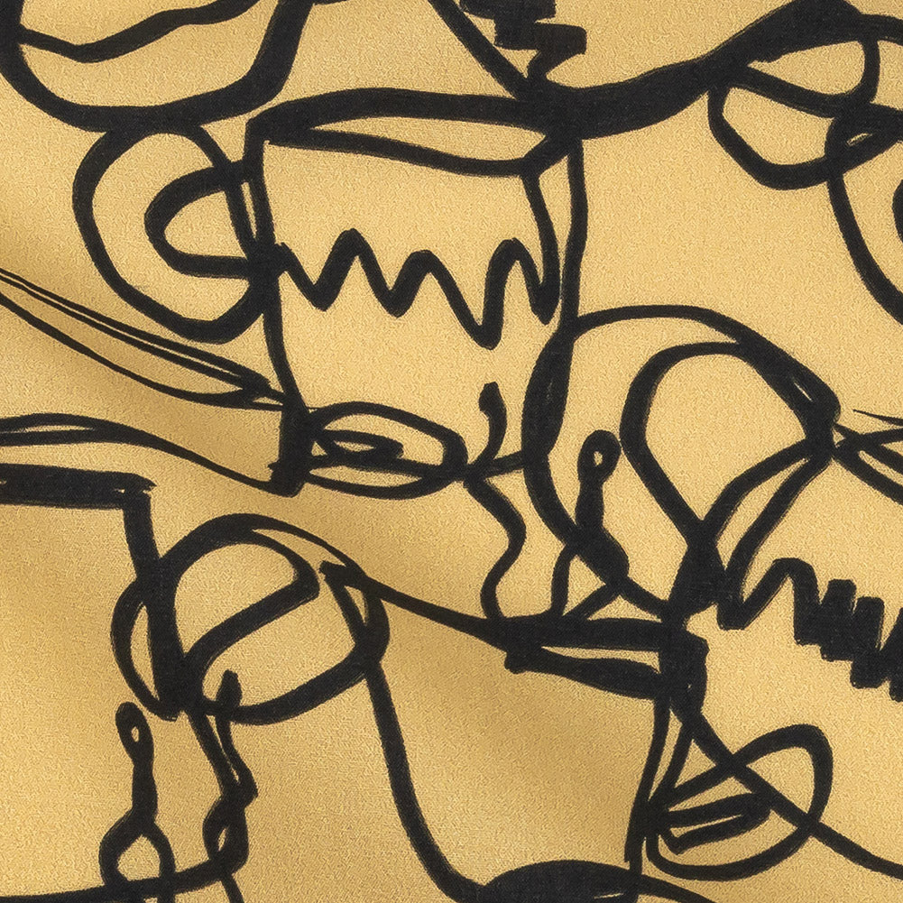 Mood Exclusive Yellow Kitchen Couture Cotton Poplin Detail