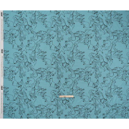 Mood Exclusive Blue Kitty Kraze Cotton Poplin