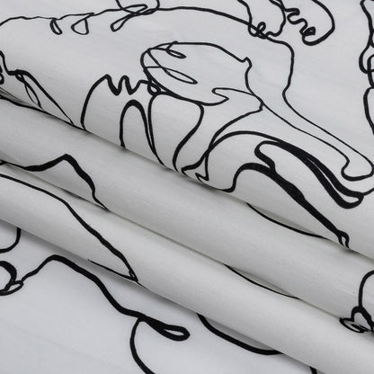 Mood Exclusive White Kitty Kraze Cotton Poplin Folded