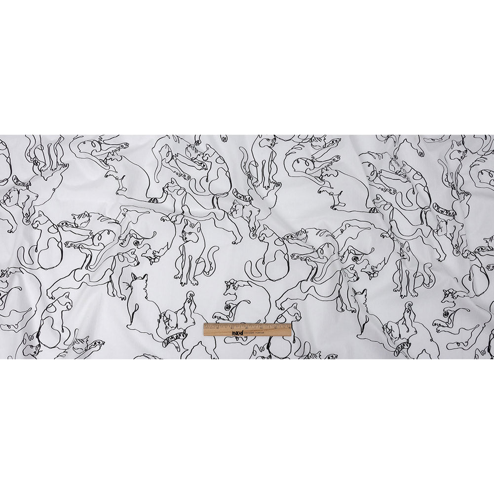 Mood Exclusive White Kitty Kraze Cotton Poplin Full