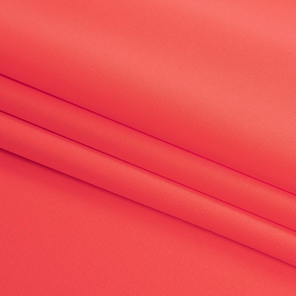 Compression Swimwear Tricot, UV Protective with Aloe Vera Microcapsules - Neon Coral - Caye Collection Folded