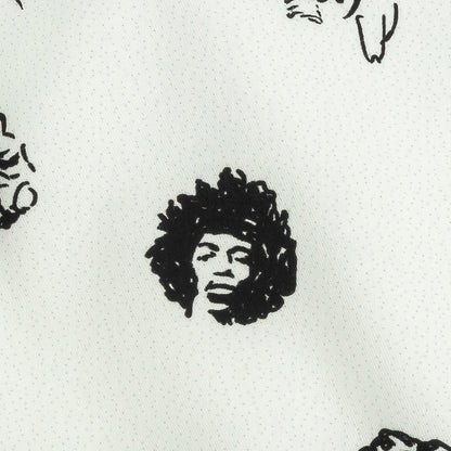 Mood Exclusive White Talking Heads Stretch Brushed Cotton Twill Detail