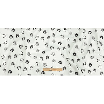 Mood Exclusive White Talking Heads Stretch Brushed Cotton Twill Full