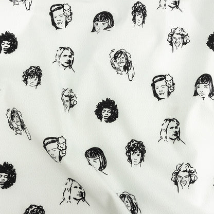 Mood Exclusive White Talking Heads Stretch Brushed Cotton Twill