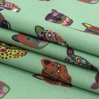 Mood Exclusive Seafoam Hide-and-Seek Stretch Brushed Cotton Twill Folded