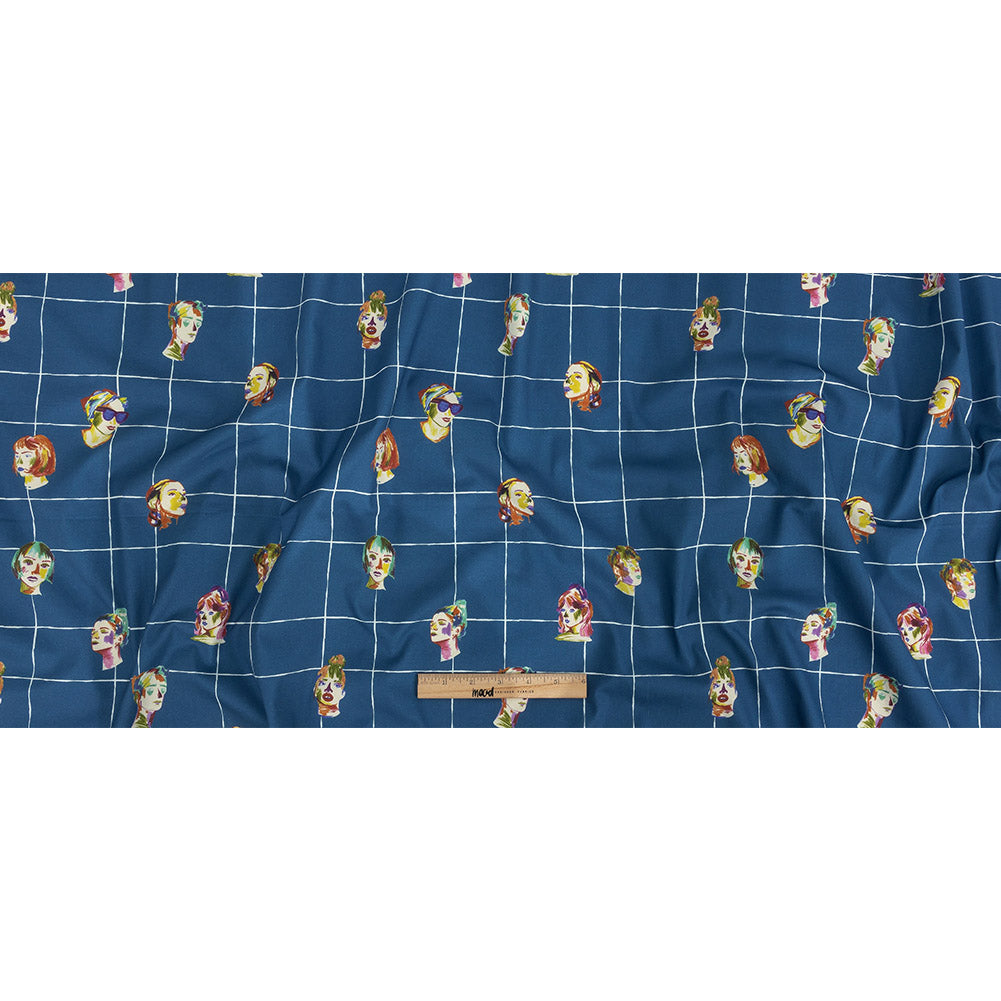 Mood Exclusive Bright Blue Outside the Box Stretch Brushed Cotton Twill Full