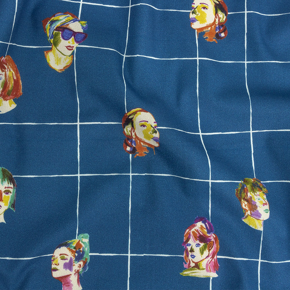 Mood Exclusive Bright Blue Outside the Box Stretch Brushed Cotton Twill