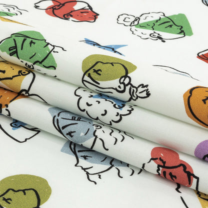 Mood Exclusive White Face the Facts Stretch Brushed Cotton Twill Folded