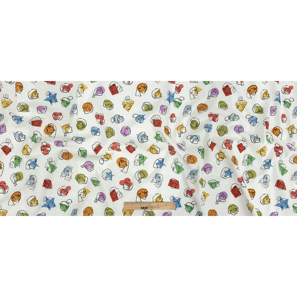 Mood Exclusive White Face the Facts Stretch Brushed Cotton Twill Full