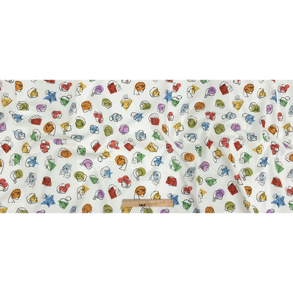 Mood Exclusive White Face the Facts Stretch Brushed Cotton Twill Full