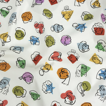 Mood Exclusive White Face the Facts Stretch Brushed Cotton Twill