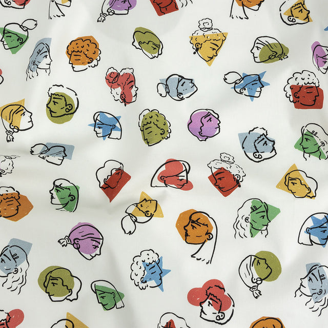 Mood Exclusive White Face the Facts Stretch Brushed Cotton Twill