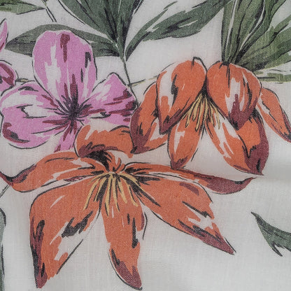 Mood Exclusive White Delicate Indulgence Crinkled Cotton Voile Full