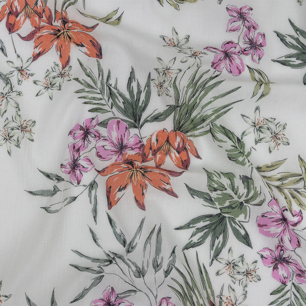 Mood Exclusive White Delicate Indulgence Crinkled Cotton Voile