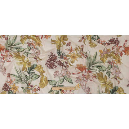 Mood Exclusive Beige Verdant Investigation Crinkled Cotton Voile Full