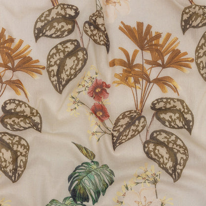 Mood Exclusive Beige Naturalist's Notebook Crinkled Cotton Voile