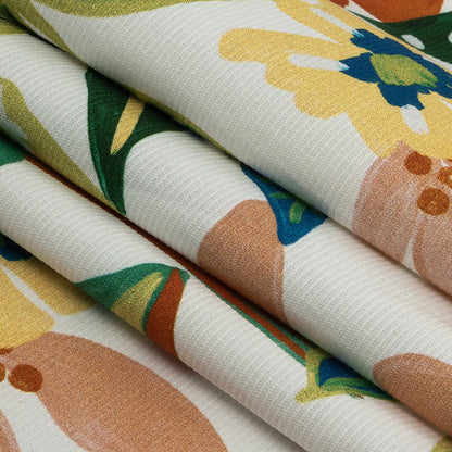 Mood Exclusive Green What's Up Buttercup Stretch Cotton Ottoman Folded