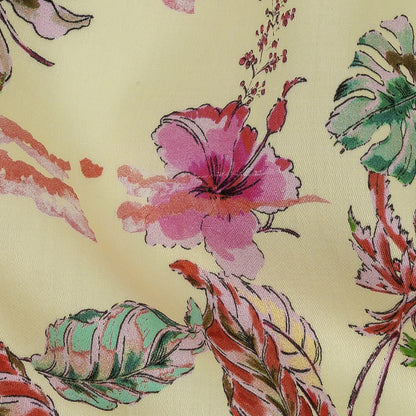 Mood Exclusive Limelight Hibiscus Haven Cotton Voile Detail