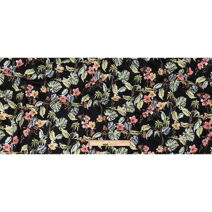 Mood Exclusive Black Hibiscus Haven Cotton Voile Full