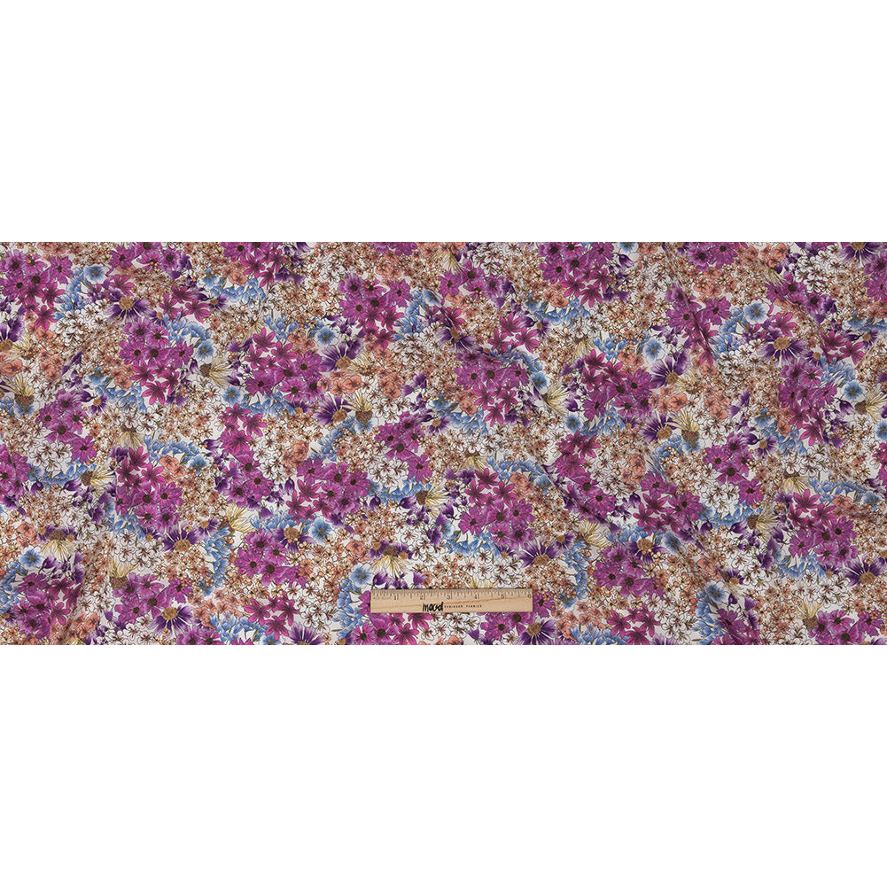 Mood Exclusive White Patchwork Perennials Cotton Voile Full