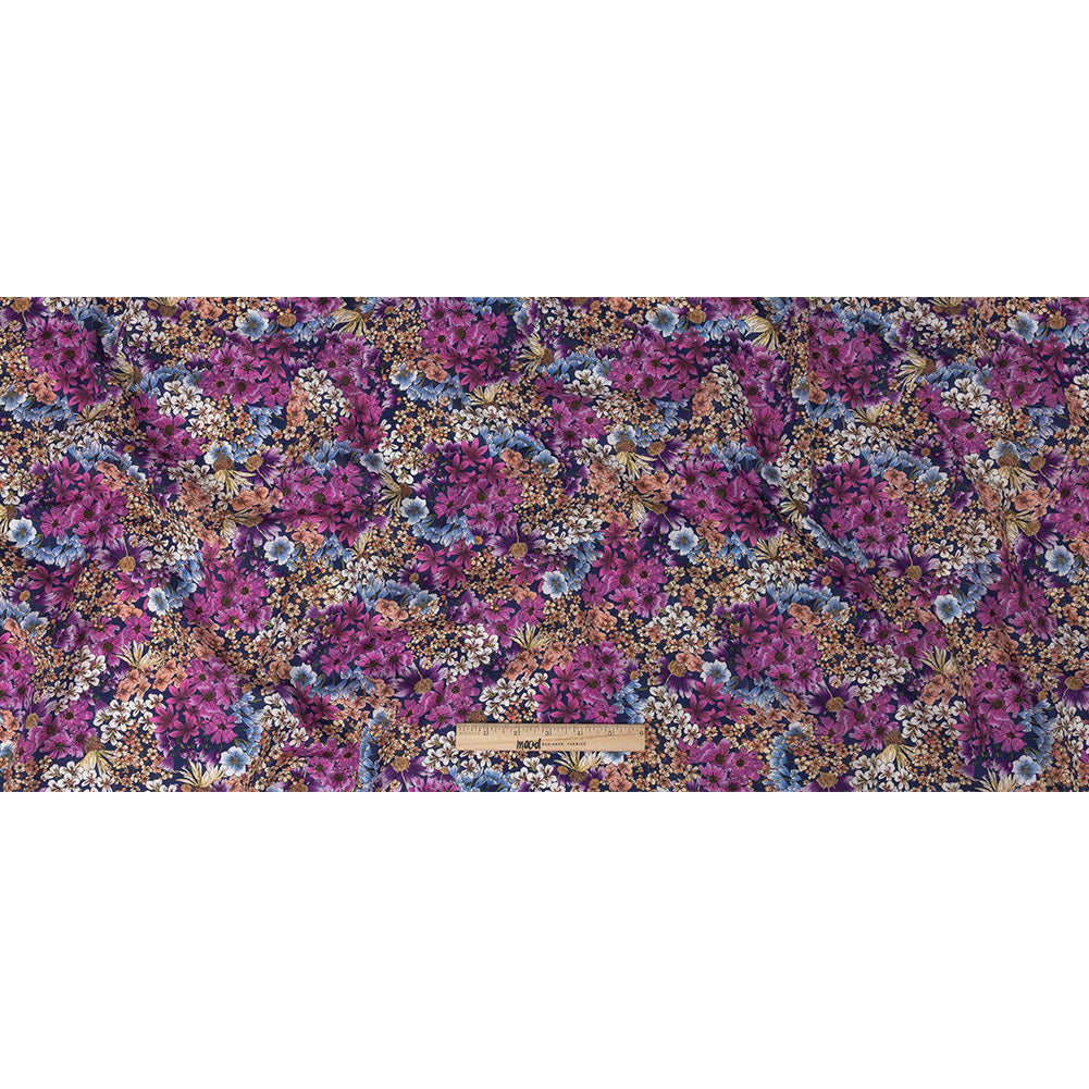 Mood Exclusive Navy Patchwork Perennials Cotton Voile Full