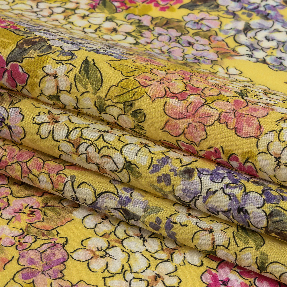 Mood Exclusive Golden Geraniums Cotton Voile Folded
