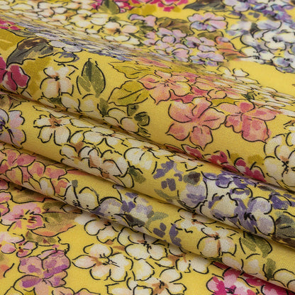 Mood Exclusive Golden Geraniums Cotton Voile Folded
