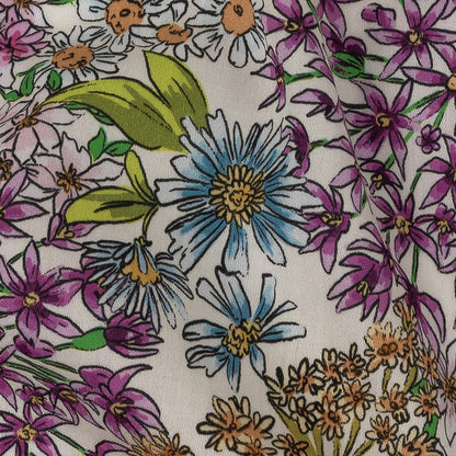 Mood Exclusive White Dainty Daisies Cotton Voile Detail