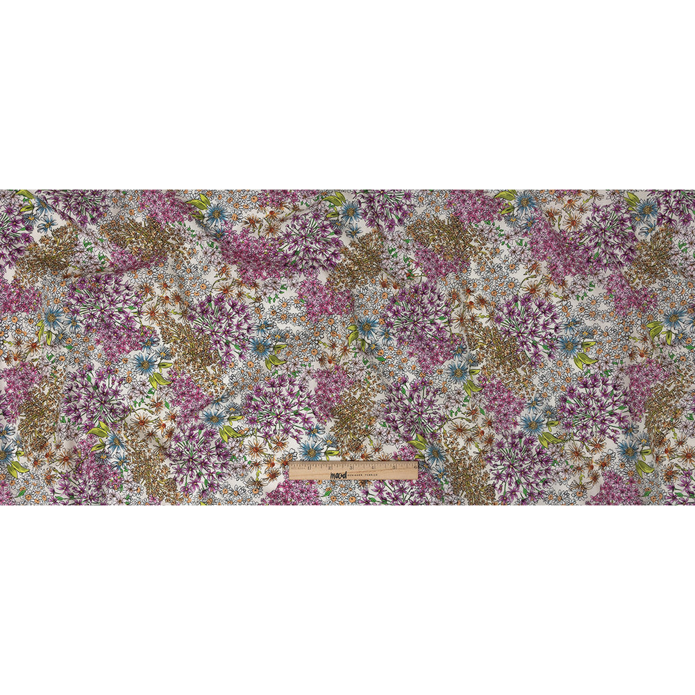 Mood Exclusive White Dainty Daisies Cotton Voile Full