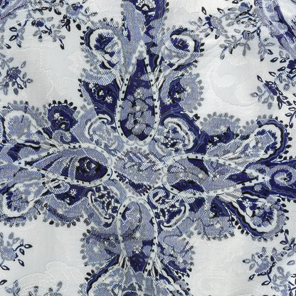 Mood Exclusive Navy Blossoming Embellishments Printed Stretch Floral Jacquard Detail