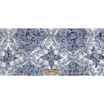Mood Exclusive Navy Blossoming Embellishments Printed Stretch Floral Jacquard Full
