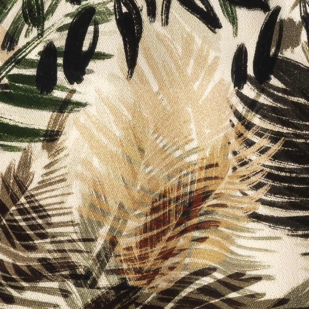 Mood Exclusive Ivory Take It or Leaf It Stretch Brushed Cotton Twill Detail