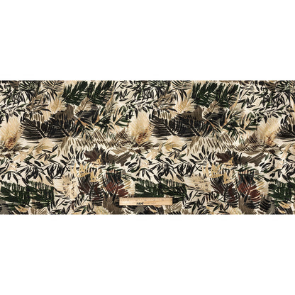 Mood Exclusive Ivory Take It or Leaf It Stretch Brushed Cotton Twill Full