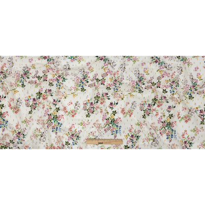 Cotton Voile Print with Metallic Dots - Off-White Floral - Mood Exclusive April Awakening Full