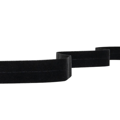 Italian Black Foldover Stretch Tape - 0.875"