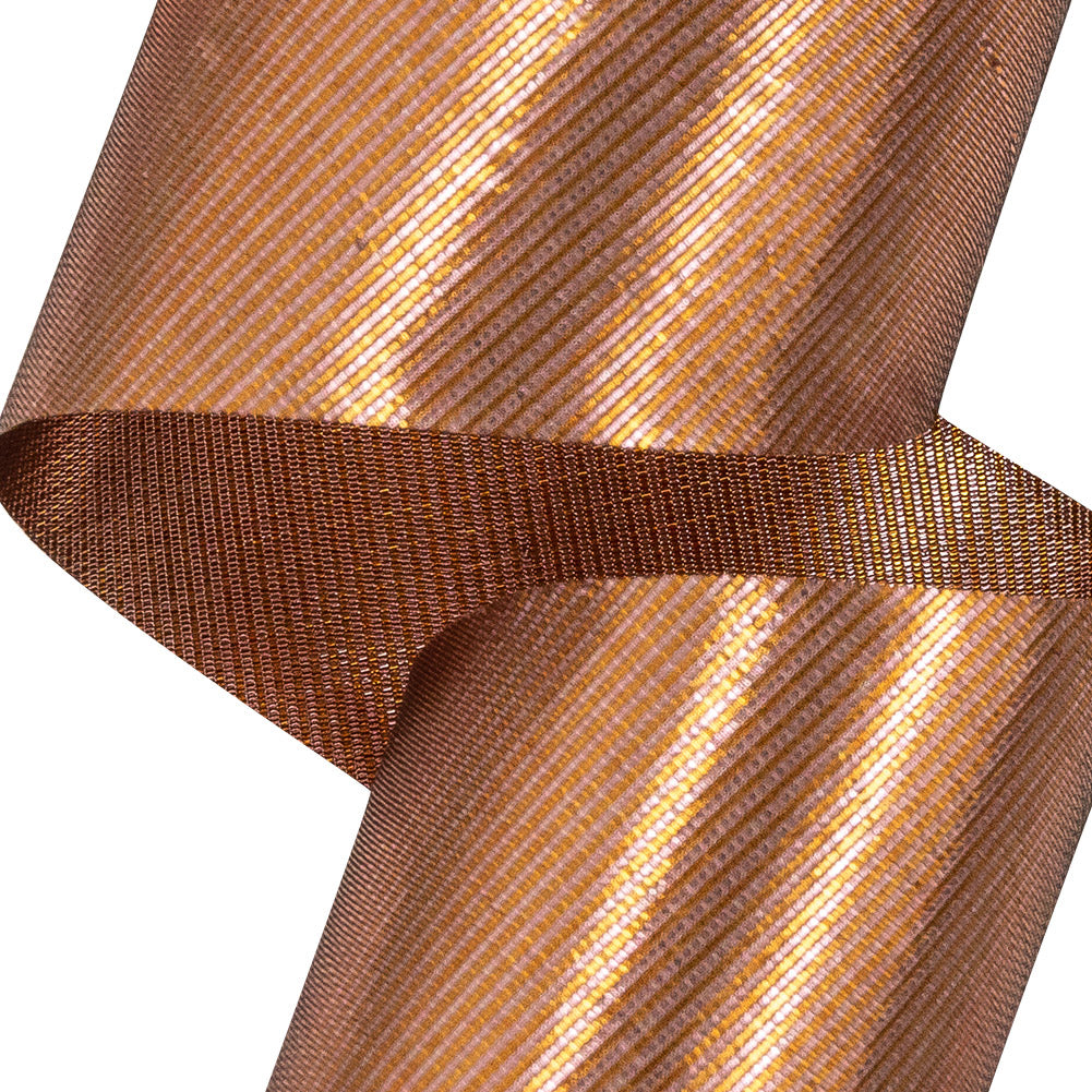 Italian Copper Metallic Ribbon - 1" Detail