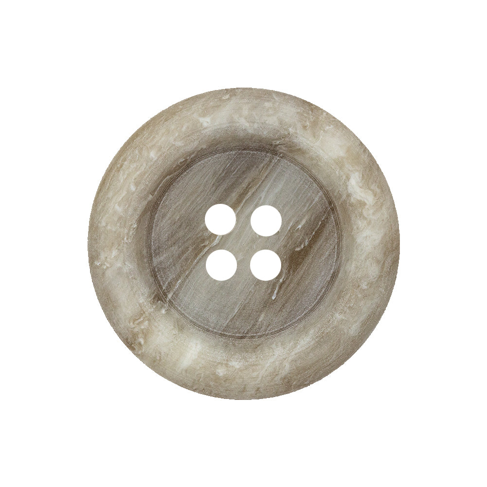 Timber Wolf and Agate Gray Matte Tire Shape Rim 4-Hole Plastic Button - 40L/25.5mm