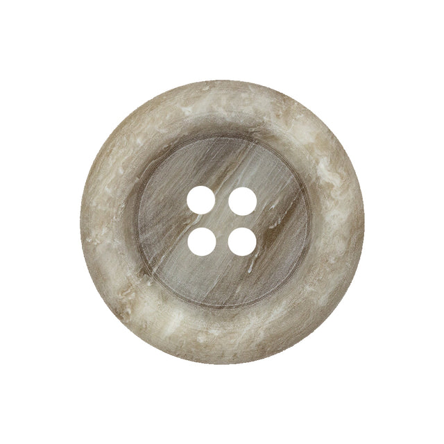 Timber Wolf and Agate Gray Matte Tire Shape Rim 4-Hole Plastic Button - 40L/25.5mm