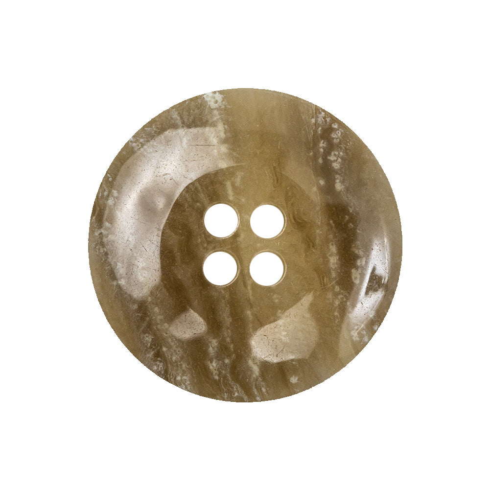 London Fog and Martini Olive Glossy Tire Shape Rim 4-Hole Plastic Button - 40L/25.5mm Detail