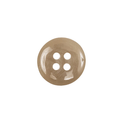 Buttermilk Beige 4-Hole Low Convex Top Plastic Button - 24L/15mm Detail