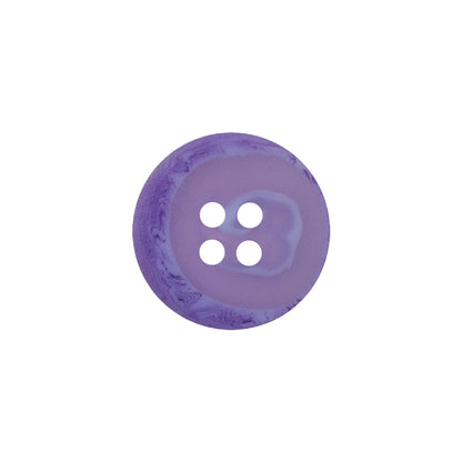 Transparent and Lilac Swirl 4-Hole Low Convex Top Button - 28L/18mm