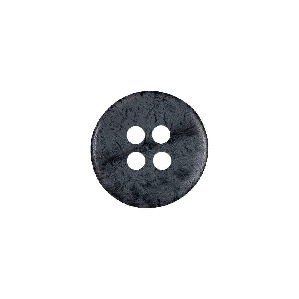 Moonless Night and Cool Gray Speckled 4-Hole Plastic Button - 24L/15mm
