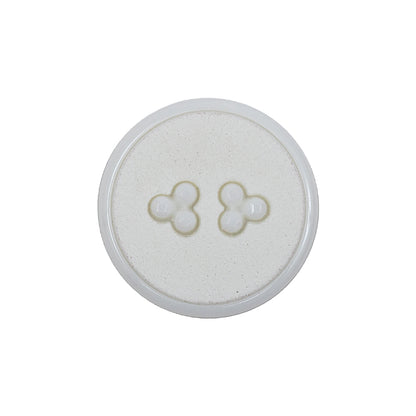 White Matte and Shiny Shank Back Plastic Button - 36L/23mm