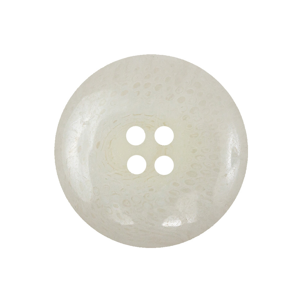 Off-White Speckled 4-Hole Plastic Button - 40L/25.5mm Detail