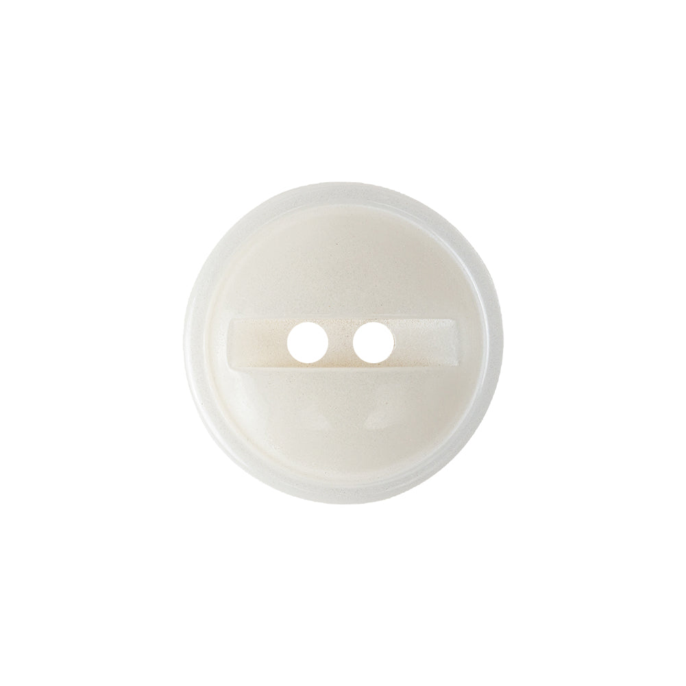 Ivory Iridescent 2-Hole Channel Style Plastic Button - 32L/20mm