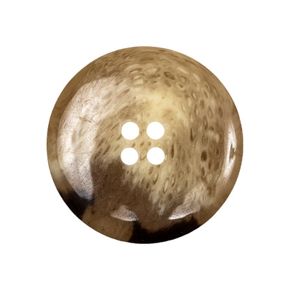 Camel, Oatmeal and Brown Low Convex Top 4-Hole Button - 42L/27mm Detail