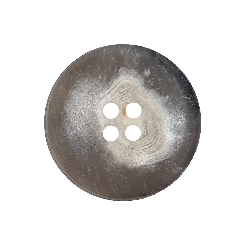 Beige, Gray and Brown Swirl Weathered 4-Hole Plastic Button - 40L/25.5mm Detail