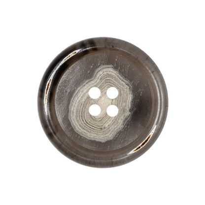 Beige, Gray and Brown Swirl Weathered 4-Hole Plastic Button - 40L/25.5mm