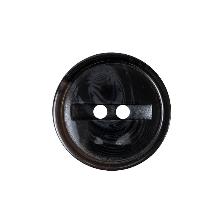 template--25130090922057__main-Dark Gray and Caviar Black Translucent Swirl 2-Hole Channel Style Plastic Button - 36L/23mm